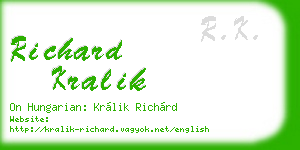 richard kralik business card