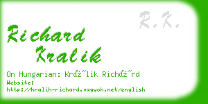 richard kralik business card